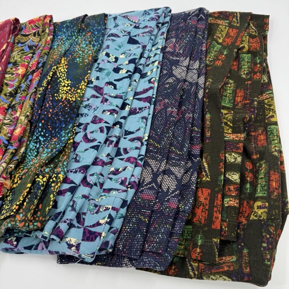 LuLaRoe OS One Size Leggings Womens Stretch Soft‎ Knit Multi Colors Lot Of 6 - Picture 6 of 7